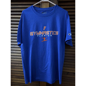 Florida Gators Gymnastics Blue Champion T-shirt Shirt Adult Size Large
